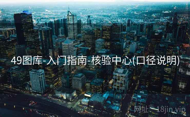 49图库-入门指南-核验中心(口径说明)